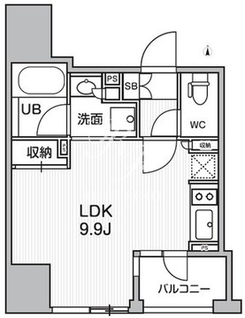 シーズンフラッツ新御徒町 404 間取り図