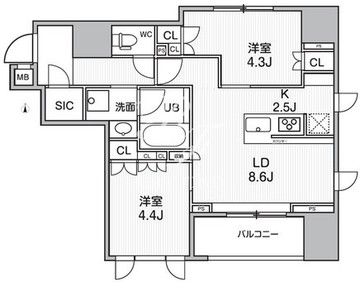 シーズンフラッツ新御徒町 1106 間取り図
