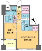 カスタリア茅場町 1006 間取り図