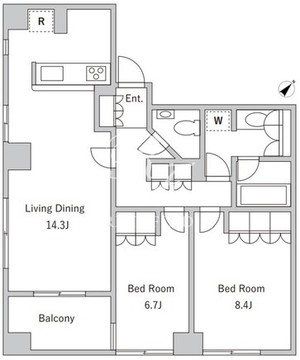 ラサンテ一番町 1302 間取り図