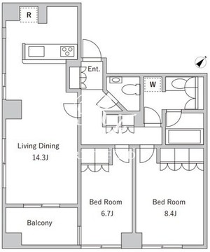 ラサンテ一番町 902 間取り図