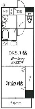 コルテ浅草寿 602 間取り図