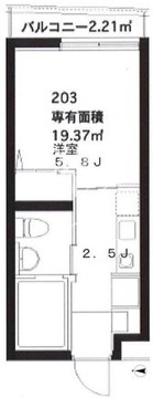 スペックハウス白金台 203 間取り図