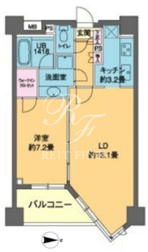 カスタリア高輪 412 間取り図