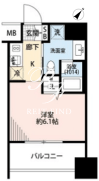 ベルファース水天宮前 203 間取り図