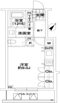エルスタンザ代々木 205 間取り図
