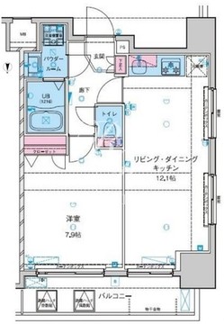 ジェノヴィア浅草駅前スカイガーデン 501 間取り図