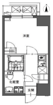 ラシーヌ東上野 301 間取り図