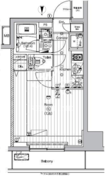 プレミアムキューブ代々木上原 502 間取り図