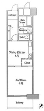 プラザ勝どき A-1206 間取り図