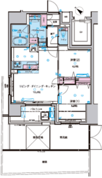 ジェノヴィア浅草2スカイガーデン 103 間取り図