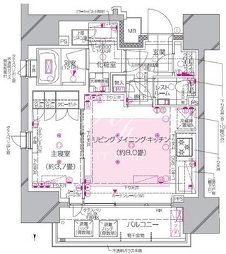 ピアース渋谷 704 間取り図