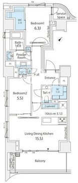 パークコート南青山三丁目 301 間取り図