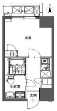 ラシーヌ東上野 601 間取り図