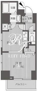 レジディア蒲田 301 間取り図