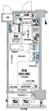 レジディア蒲田5 707 間取り図