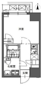 ラシーヌ東上野 701 間取り図