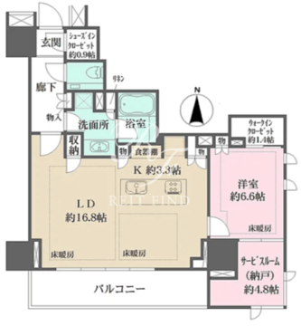 ザ・パークハウス三田タワー 305 間取り図