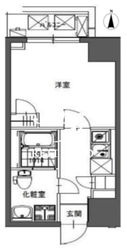 ラシーヌ東上野 801 間取り図