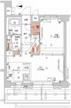 ハーモニーレジデンス神楽坂ヒルズセカンド 603 間取り図