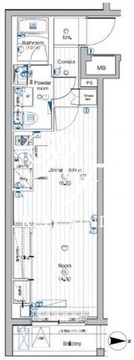 プレミアムキューブ大岡山DEUX 410 間取り図