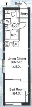 UCM蒲田 303 間取り図
