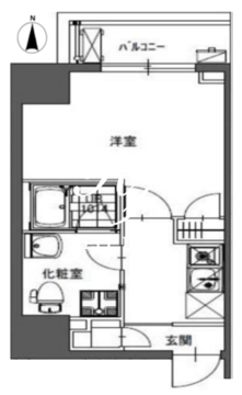 ラシーヌ東上野 802 間取り図