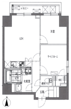 ラシーヌ東上野 901 間取り図