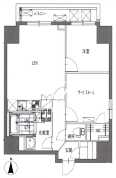 ラシーヌ東上野 1001 間取り図