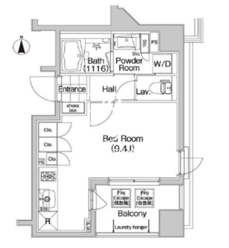 コンフォリア笹塚 1107 間取り図