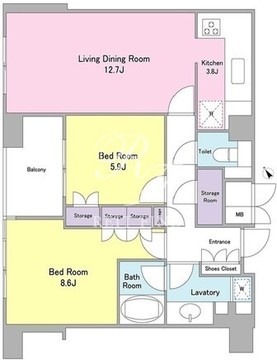 ランテンヌ四谷 402 間取り図