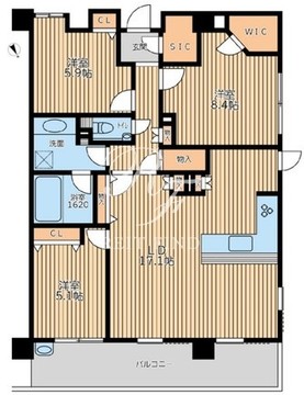 HF学芸大学レジデンス2 404 間取り図