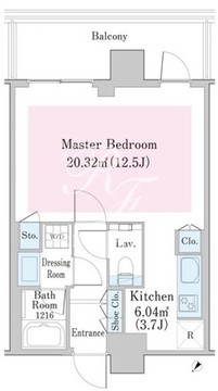シティタワー新宿 1908 間取り図