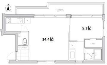 エスセナーリオ目黒花房山 401 間取り図