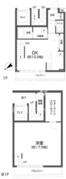 パセオ中目黒 102 間取り図