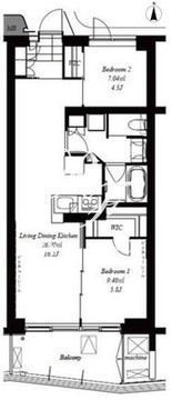 代々木参宮橋テラス 304 間取り図