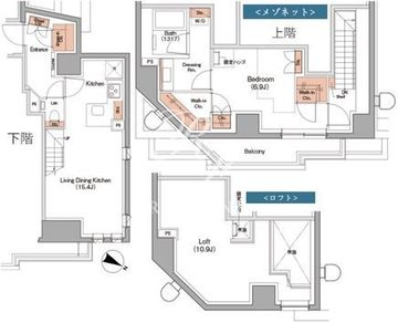 ザ・パークハビオ目黒フォート 504 間取り図