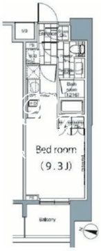 パークハビオ恵比寿 907 間取り図