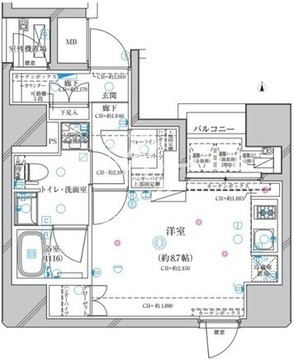 ディアレイシャス錦糸町 201 間取り図