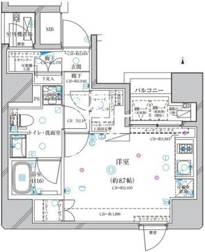ディアレイシャス錦糸町 401 間取り図