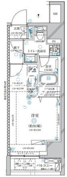 ディアレイシャス錦糸町 402 間取り図
