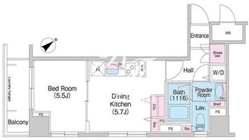コンフォリア銀座イースト弐番館 502 間取り図