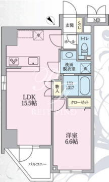 ニアレスタ巣鴨 202 間取り図