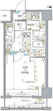 クレヴィスタ亀戸4 802 間取り図