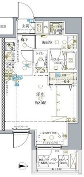 クレヴィスタ亀戸4 806 間取り図