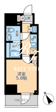 プライマル品川大森海岸 1107 間取り図
