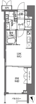 浜町アパートメンツ 1301 間取り図