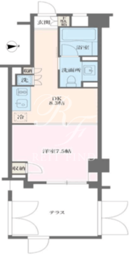 ＭＦＰＲコート麻布十番 102 間取り図