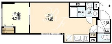 ウェルスクエアイズム都立大学 102 間取り図