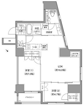 JP noie 小石川富坂 502 間取り図